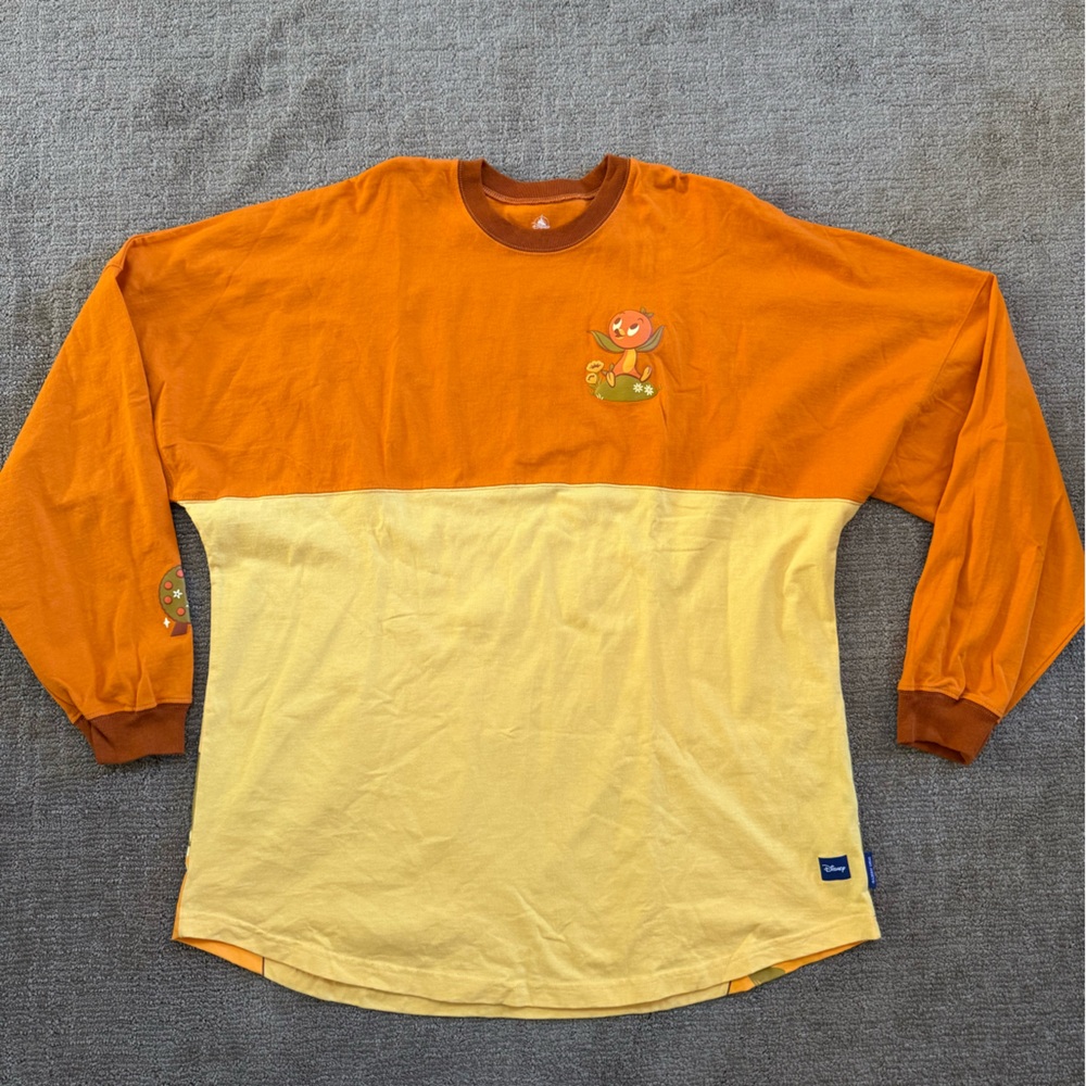 Disney Orange and Yellow Fruit Graphic Sweatshirt Orange Bird XXL Spirit Jersey